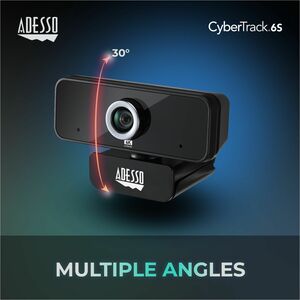 Adesso CyberTrack 6S Webcam - 8 Megapixel - 30 fps - USB 2.0 - TAA Compliant - 3840 x 2160 Video - CMOS Sensor - Manual Fo