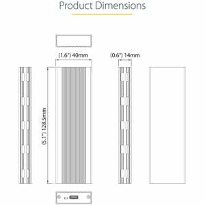 StarTech.com Gabinete USB-C de 10Gbps a NVMe M.2 or SSD SATA M.2 - Carcasa de Aluminio SSD NGFF M.2 PCIe/SATA - 2230/2242/