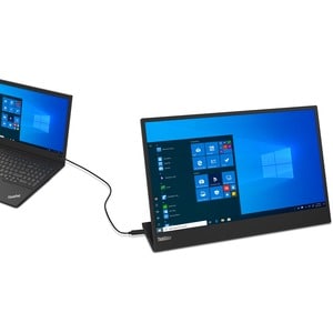 THINKVISION M15 15.6INCH MOBILE MONITOR IPS FHD (16:9) TILT 2XUSB-C INPUT USB TYPE C ONLY (POWER ADAPTER IS NOT PROVIDED) 3YR