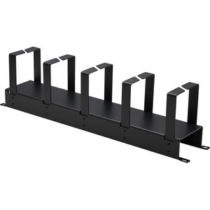 Eaton Tripp Lite Series Horizontal Cable Manager - Metal Rings, Black, 2U - Horizontal Cable Manager - Black - 2U Rack Hei