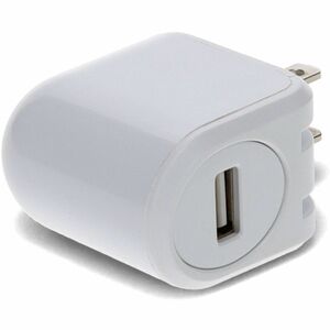 AddOn Wall Plug to USB 2.0 (A) 5V 2.4A for US White - 5 V DC Output - 2.40 A - White - 1