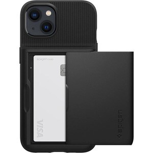 Spigen Slim Armor CS Rugged Case for Apple iPhone 13 Smartphone - Black - Drop Resistant - Polycarbonate (PC), Thermoplast