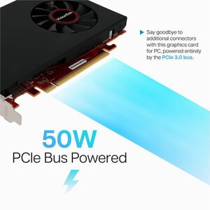 VisionTek AMD Radeon RX 550 Graphic Card - 4 GB GDDR5 - Full-height - 3840 x 2160 - 1.18 GHz Core - 128 bit Bus Width - HDMI