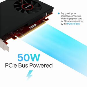 VisionTek AMD Radeon RX 550 Graphic Card - 4 GB GDDR5 - Full-height - 3840 x 2160 - 1.18 GHz Core - 128 bit Bus Width - PC