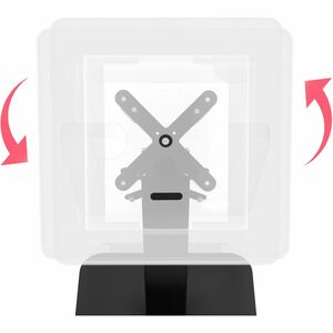 CTA Digital Dual VESA Compatible Table Mount for POS (Black) - Table, Countertop - Metal, Steel - Black - For Shop, Classr