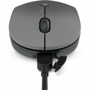 Lenovo GO Mouse - Bluetooth/Radio Frequency - USB - Blue Optical - 5 Button(s) - Storm Grey - Wireless - 2.40 GHz - Rechar