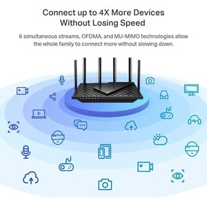 TP-Link Archer AX73 Wi-Fi 6 IEEE 802.11ax Ethernet Drahtlos Router - Dualband - 2,40 GHz ISM-Band - 5 GHz UNII-Band - 6 x 
