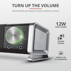 Trust Soundbar-Lautsprecher - 6 W RMS - Schwarz, Silber - USB