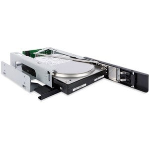 Icy Dock TurboSwap MB171SP-1B Drive Bay Adapter for 5.25" SATA, Serial Attached SCSI (SAS) - SATA Host Interface External 