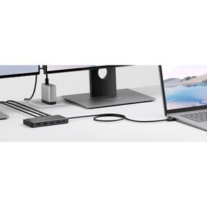 Alogic MV2 USB Type A, USB Type C Docking Station for Notebook - Memory Card Reader - SD - 100 W - Black - 2 Displays Supp