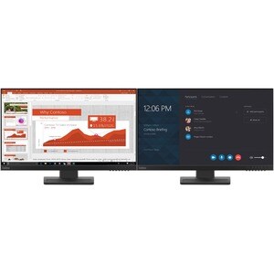 Lenovo ThinkVision E24-28 24.0" (61.0 cm) Class Full HD LCD Monitor - 16:9 - Raven Black - 23.8" (60.5 cm) Viewable - In-p
