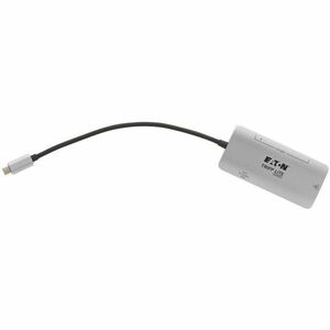 Eaton Tripp Lite Series 3-Port USB-C Hub - USB 3.x (5Gbps) Hub Ports, Gigabit Ethernet, Thunderbolt 3, 100W PD Charging, A