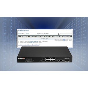 Switch Ethernet Edimax GS-5210PL 12 Porte Gestibile - Gigabit Ethernet - 10/100/1000Base-T, 1000Base-X - 2 Slot SFP - 110 