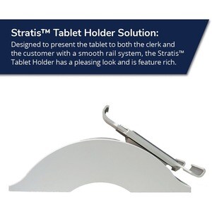 apg Stratis Tablet PC Holder - Portrait, Landscape - 104.9 mm x 170.9 mm x 285 mm x - White