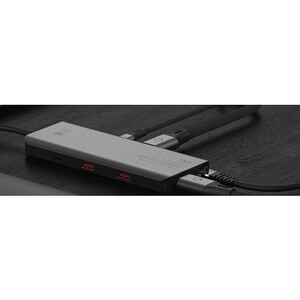 LINQ USB-Typ C Docking Station - 100 W - Schwarz - 2 Unterstützte Displays - 4K - 3840 x 2160 - 2 x USB Type-A Ports - USB