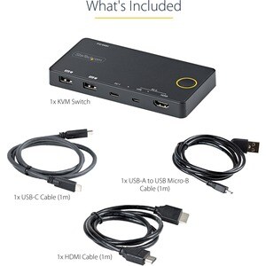 StarTech.com SV221HUC4K. Tastatur Porttyp: USB, Maus Porttyp: USB, Video Porttyp: HDMI. HD type: 4K Ultra HD, Maximale Auf