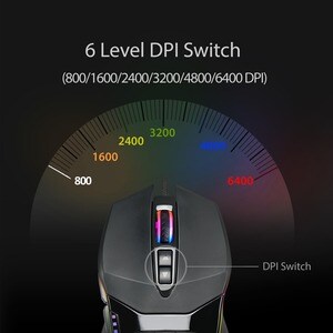 Adesso iMouse iMouse X5 Gaming Mouse - USB - Optical - 7 Button(s) - Cable - 6400 dpi - Scroll Wheel - Symmetrical