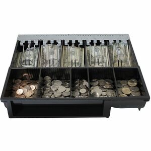 Adesso MRP-16CD Cash Drawer - 5 Bill - 8 Coin - 1 Media Slot - 3 Lock Position - Serial Port - Steel - 99.1 mm Height x 40