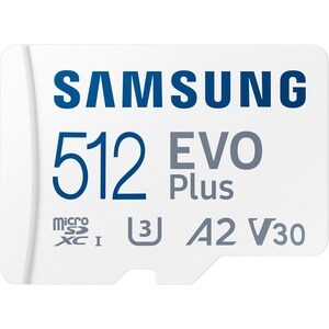Samsung EVO Plus 512 GB Class 10/UHS-I (U3) V30 microSDXC - 130 MB/s Read - 10 Year Warranty