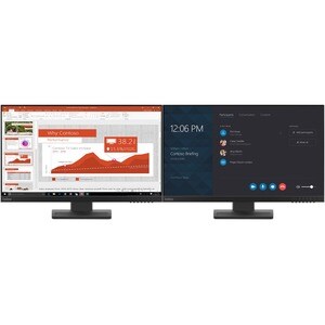 Lenovo ThinkVision E24-28 24" Class Full HD LCD Monitor - 16:9 - Raven Black - 60.5 cm (23.8") Viewable - In-plane Switchi