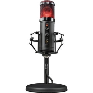 MicrophoneTrust Gaming Exxo 256 - Filaire - Condensateur - 1,80 m - 30 Hz à 18 MHz -36 dB - Cardioïde - Bureau, Pied anti-