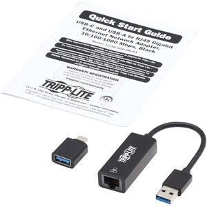 Tripp Lite series U336-000-GB-CA Gigabit Ethernet Card for Notebook, Mac, Computer - 10/100/1000Base-T - Portable - Black 