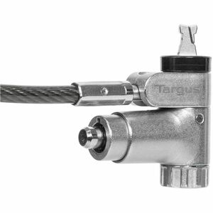 Targus DEFCON Ultimate Universal Keyed Single Head Lock, Retail - 6.5 ft (1.98 m) Cable - Patented T-bar/Key Lock - Silver