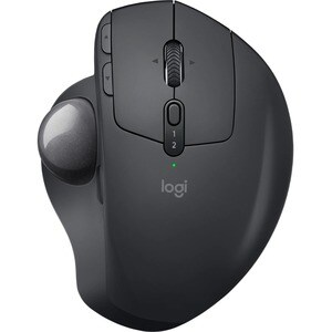 Logitech MX ERGO 鼠标 - 蓝牙/射频 - 光学 - 6 可编程按钮 - 石墨色 - 无线 - 可充电 - 4000 dpi - 轨迹球 - 右旋转