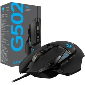 Logitech G G502 HERO 游戏鼠标 - USB - 光学 - 11 按钮 - 11 可编程按钮 - 黑 - 电缆 - 25600 dpi