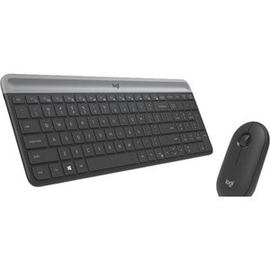 Logitech MK470 键盘鼠标 - USB 无线 RF 2.40 GHz 键盘 - 键盘/键盘颜色: 灰 - USB 无线 RF 鼠标 - 光学 - 1000 dpi - 滚轮 - 指点设备颜色: 灰 - AA, AAA - 兼容 PC