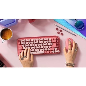 Logitech POP Keys 键盘 - 无线 连接 - 机械 按键开关 - 蓝牙 - 5.1 - 10 m - 铬操作系统 - 计算机, 平板, 智能电话, iPad - PC, Mac - AAA 支持的电池尺寸