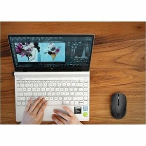 HP Plus S1000 鼠标 - 无线电频率 - USB - 光学 - 1 - 无线 - 10 m - 2.40 GHz - 1600 dpi - 对称 - 1 x AA Battery Supported