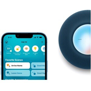 Apple HomePod mini 蓝牙 智能音箱 - Siri 支持 - 蓝 - 360° Circle Sound - 无线局域网