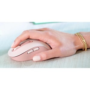 Logitech Signature M650 Mouse - Bluetooth/Radio Frequency - USB - Optical - 5 Button(s) - 5 Programmable Button(s) - Rose 