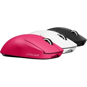 Logitech G PRO X SUPERLIGHT Gaming Mouse - USB - Optical - 5 Button(s) - Pink - Cable/Wireless - 25600 dpi