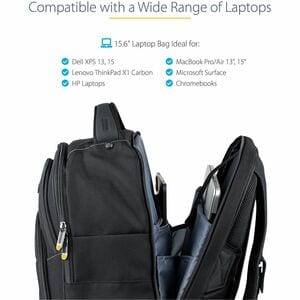 StarTech.com 15.6" Laptop Backpack w/ Removable Accessory Case, Professional IT Tech Backpack for Work/Travel/Commute, Nyl