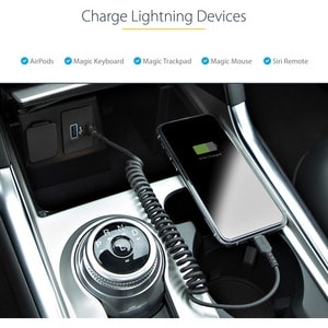 StarTech.com 50cm / 20in USB C to Lightning Cable, MFi Certified, Coiled iPhone Charger Cable, Black, TPE Jacket Aramid Fi