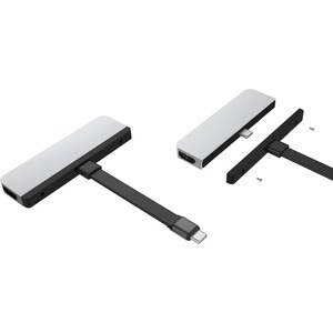 Hyper 6-in-1 USB-C Hub - Memory Card Reader - SD, microSD - 60 W - 4K - 3840 x 2160 - 1 x USB Type-A Ports - USB Type-A - 