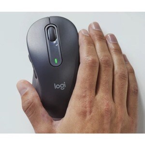 Logitech Signature M650 L Mouse - Bluetooth - USB Type A - Optical - 5 Button(s) - Graphite - Wireless - 2.40 GHz - 4000 d