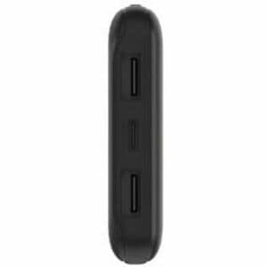 Belkin 15W USB-C 3-Port Power Bank - 10k mAh - 1xUSB-C (15W), 2xUSB-A (10W) - Portable Charger - w/ USB-C Cable - Black - 