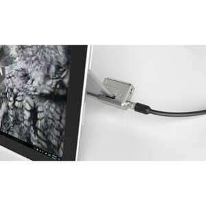 Kensington Cable Lock For Notebook - 1.80 m Cable - Black, Silver - Carbon Steel, Plastic - For Surface Pro 8, Surface Go 3