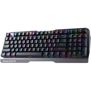 Mad Catz S.T.R.I.K.E. 13 Compact Mechanical Gaming Keyboard - Cable Connectivity - RGB LED Windows Key, Adjustable Backlig