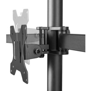 Neomounts Desk Mount for Monitor - Black - Height Adjustable - 3 Display(s) Supported - 33 cm to 68.6 cm (27") Screen Supp