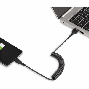 StarTech.com Cable de 50cm de Carga USB A a USB C, Cable USB Tipo C en Espiral de Carga Rápida, Cable USB 2.0 A a USBC Neg