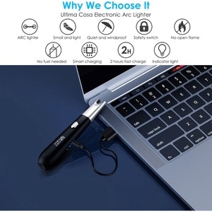 Ultima Cosa ARC Lighter Air - For Home - Electric - USB Rechargeable