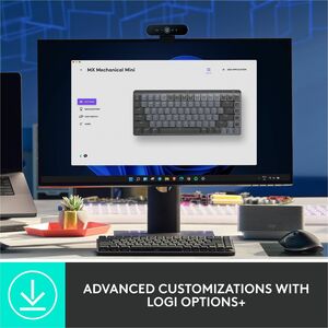 Logitech MX Mechanical Mini Minimalist Wireless Illuminated Keyboard (Linear) (Graphite) - Wireless Connectivity - Bluetoo