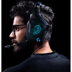 Logitech G PRO X 有线 头戴式 立体声 游戏用头戴式耳机 - 黑 - 双声道 - 头戴护耳式 - 35 欧姆 - 20 Hz 到 20 kHz - 200 cm 线缆 - 心形麦克风, 单向, 驻极体, 降噪 麦克风