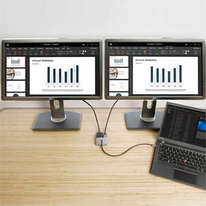 StarTech.com USB C Video Adapter, USB C to HDMI VGA Multiport Adapter, 3.5mm Audio Output, 4K 60Hz HDR, 100W PD 3.0, USB C