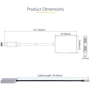 StarTech.com USB-C auf Dual HDMI Adapter, Multi-Monitor MST Hub/Splitter, Dual 4K 60Hz, nur Windows, kompatibel mit Thunde