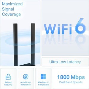 Adaptateur Wi-Fi TP-Link Archer TX20U Plus - IEEE 802.11ax - Bi bande - USB 3.0 - 1,76 Gbit/s - 2,40 GHz ISM - 5 GHz UNII 